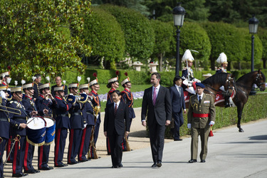Prinz Felipe empfängt Prinz Naruhito, Madrid