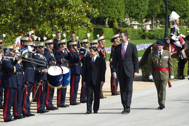Prinz Felipe empfängt Prinz Naruhito, Madrid