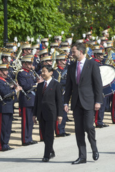 Prinz Felipe empfängt Prinz Naruhito, Madrid