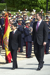 Prinz Felipe empfängt Prinz Naruhito, Madrid
