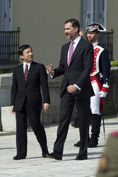 Prinz Felipe empfängt Prinz Naruhito, Madrid