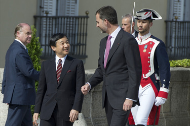 Prinz Felipe empfängt Prinz Naruhito, Madrid