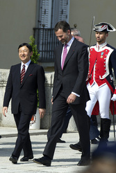 Prinz Felipe empfängt Prinz Naruhito, Madrid