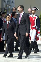 Prinz Felipe empfängt Prinz Naruhito, Madrid