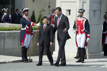 Prinz Felipe empfängt Prinz Naruhito, Madrid