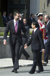 Prinz Felipe empfängt Prinz Naruhito, Madrid