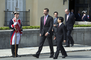 Prinz Felipe empfängt Prinz Naruhito, Madrid
