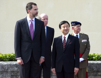Prinz Felipe empfängt Prinz Naruhito, Madrid