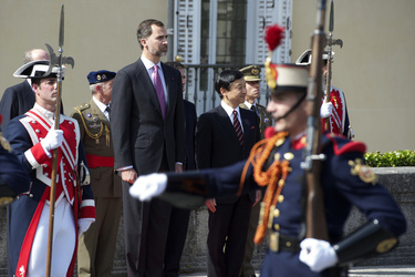 Prinz Felipe empfängt Prinz Naruhito, Madrid