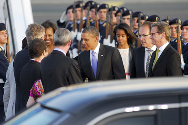 Michelle Obama, Barack Obama, Malia Ann Obama, Guido Westerwelle