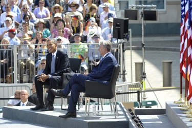 Präsident Obama spricht am Brandenburger Tor, Berlin