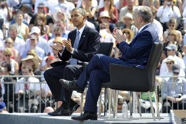 Präsident Obama spricht am Brandenburger Tor, Berlin