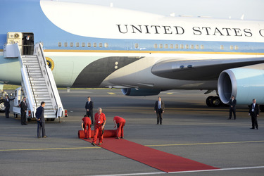 Ankunft von Präsident Obama, Berlin