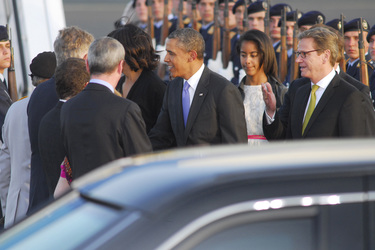 Ankunft von Präsident Obama, Berlin