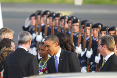 Ankunft von Präsident Obama, Berlin