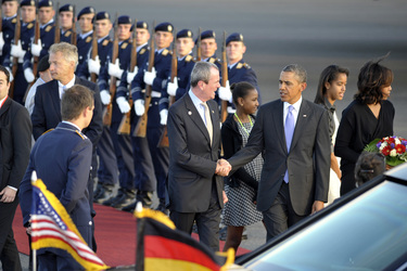 Ankunft von Präsident Obama, Berlin