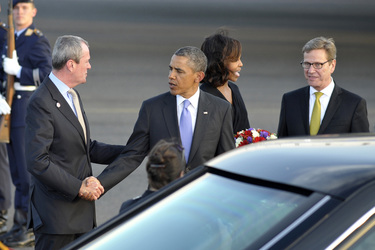 Ankunft von Präsident Obama, Berlin