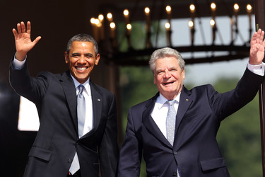 Präsident Obama besucht Schloss Bellevue, Berlin