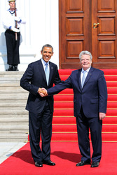 Präsident Obama besucht Schloss Bellevue, Berlin