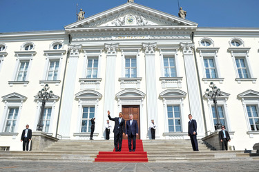 Präsident Obama besucht Schloss Bellevue, Berlin
