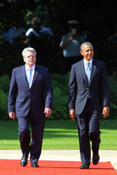 Präsident Obama besucht Schloss Bellevue, Berlin