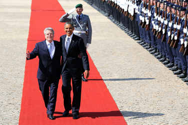 Präsident Obama besucht Schloss Bellevue, Berlin