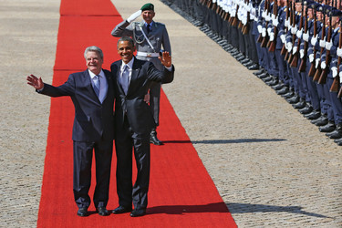 Präsident Obama besucht Schloss Bellevue, Berlin