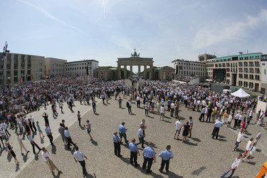 Präsident Obama spricht am Brandenburger Tor, Berlin
