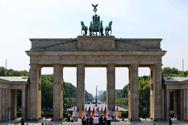 Präsident Obama spricht am Brandenburger Tor, Berlin
