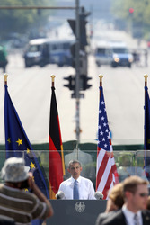 Präsident Obama spricht am Brandenburger Tor, Berlin