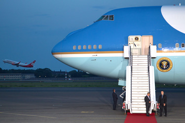 Präsident Obama verlässt, Berlin