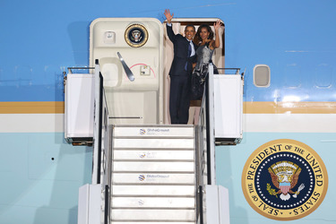Präsident Obama verlässt, Berlin