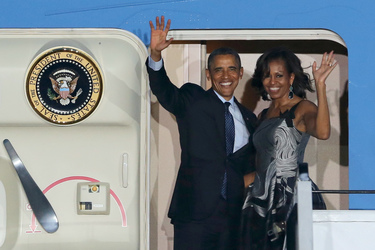 Präsident Obama verlässt, Berlin
