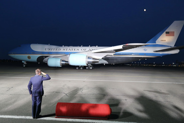 Präsident Obama verlässt, Berlin