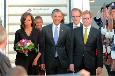 Barack Obama mit Gattin Michelle, Guido Westerwelle