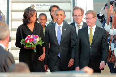 Barack Obama mit Gattin Michelle, Guido Westerwelle