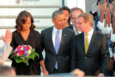 Barack Obama mit Gattin Michelle, Guido Westerwelle