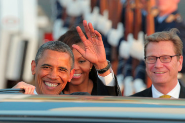Barack Obama mit Gattin Michelle, Guido Westerwelle