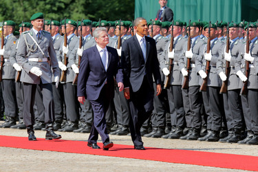 Präsident Obama besucht Schloss Bellevue, Berlin