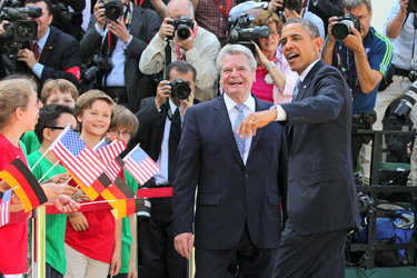 Präsident Obama besucht Schloss Bellevue, Berlin