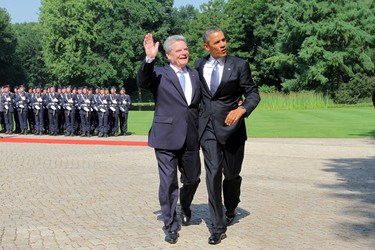 Präsident Obama besucht Schloss Bellevue, Berlin