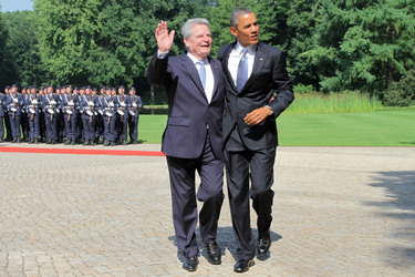 Präsident Obama besucht Schloss Bellevue, Berlin