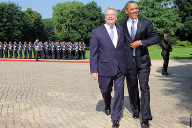 Präsident Obama besucht Schloss Bellevue, Berlin