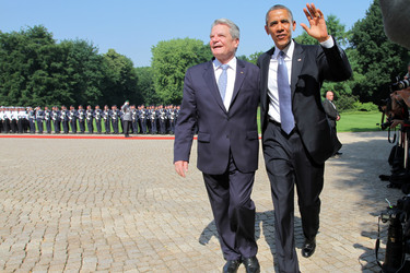 Präsident Obama besucht Schloss Bellevue, Berlin