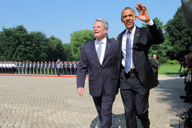 Präsident Obama besucht Schloss Bellevue, Berlin