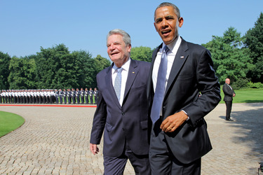 Präsident Obama besucht Schloss Bellevue, Berlin