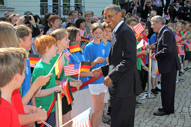 Präsident Obama besucht Schloss Bellevue, Berlin