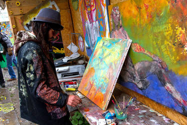 Raeumung Tacheles Hof, Berlin
