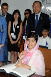Malala Yousafzai spricht bei den Vereinten Nationen
