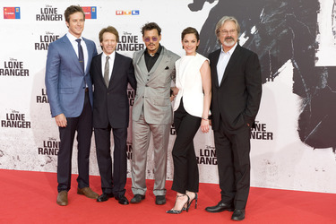 Armie Hammer, Jerry Bruckheimer, Johnny Depp, Ruth Wilson, Gore Verbinski